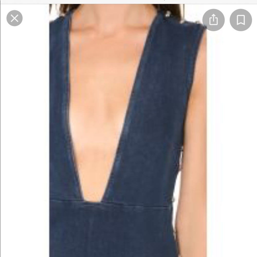 McQ - Alexander McQueen Deep V Neck Denim Dress - Picture 4 of 8